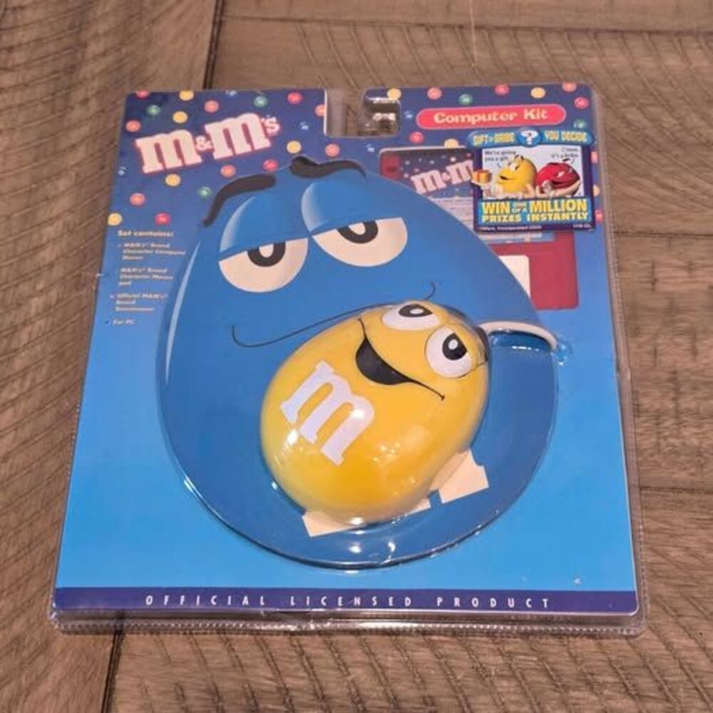 Vintage M&M Computer Kit Mouse and Mouse pad